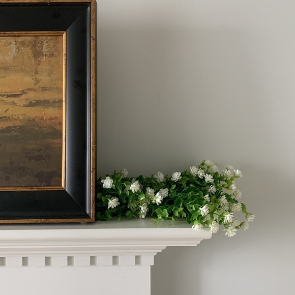 Faux greenery set‎ of 3  stems white flowers home Decor spring summer - Picture 5 of 14